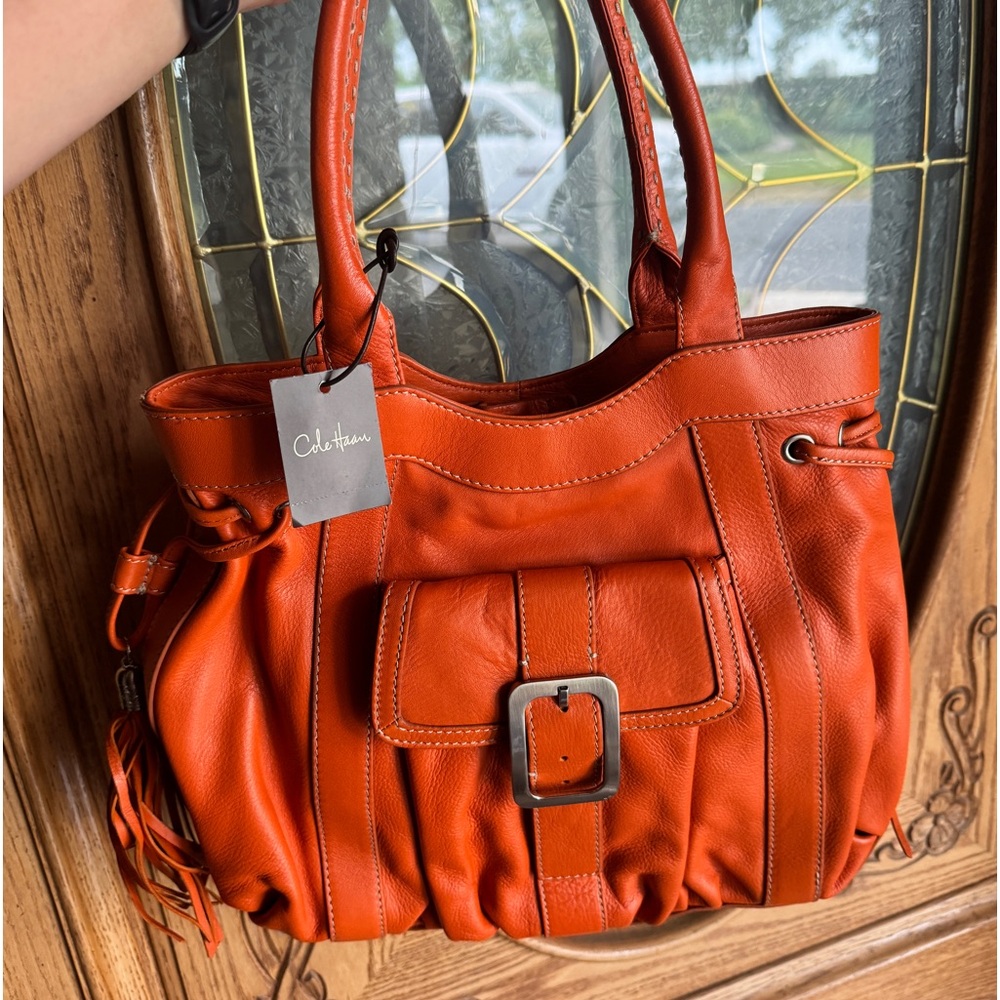 Vintage orange Cole Haan purse